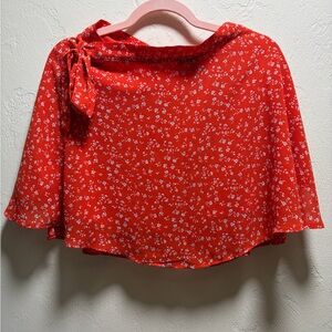 Forever 21 Red Floral Skirt